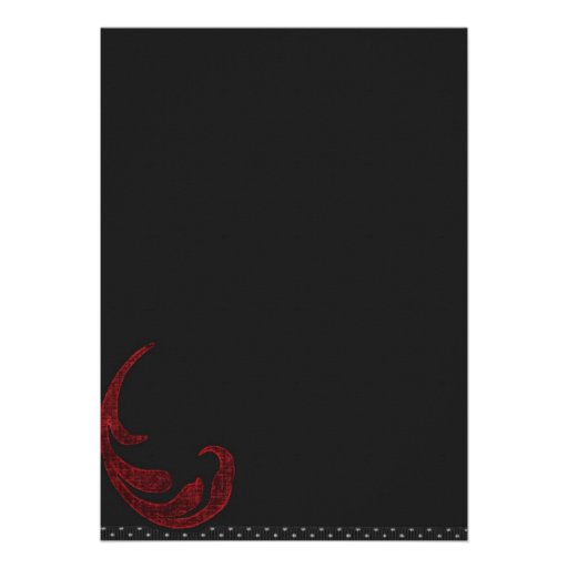 Red Flourish Personalized Announcement