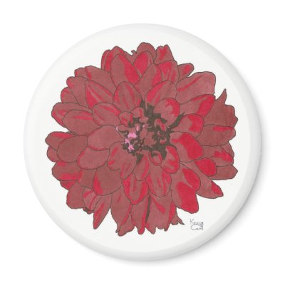 RED FLOWER (alternate) Magnet by Papa77