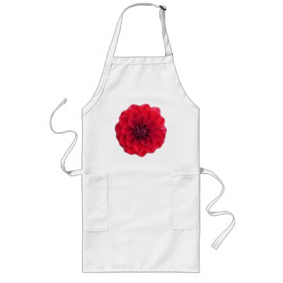 Red Flower Apron by Quequay