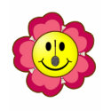 Red Flower Badminton Smiley Shirt
