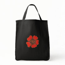 red flower bags