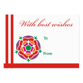 Red flower best wishes card profilecard