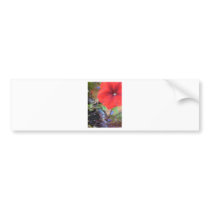 red flower bumper stickers
