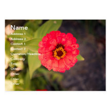 Red flower business card