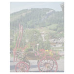 Red Flower cart in summer, Le Grand Bornard, Franc Custom Letterhead