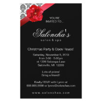 Red Flower Damask Stationery Invitation