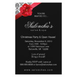 Red Flower Damask Stationery Invitation
