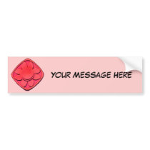 Red Flower Design bumper stickers