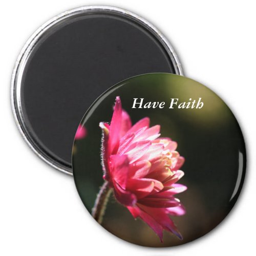 Red Flower Faith Inspirational Magnet magnet