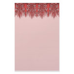 Red Flower Fringe Fractal Stationery