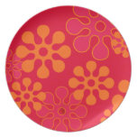 Red flower Garden Plate