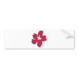 red flower icon bumper sticker