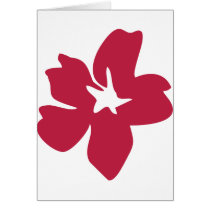 red flower icon cards