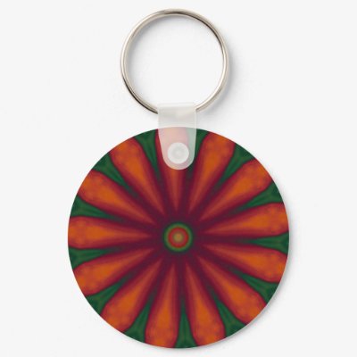 Red Flower Keychain by MidnightAkita