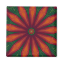 Red Flower Magnet by MidnightAkita Red Flower Magnet