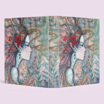 Red Flower Mermaid Binder by Molly Harrison
