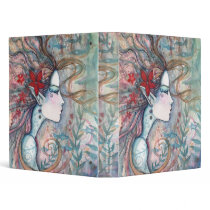 Red Flower Mermaid Binder by Molly Harrison