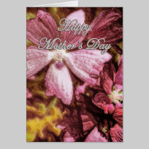Red Flower  Mother's Day Card cards