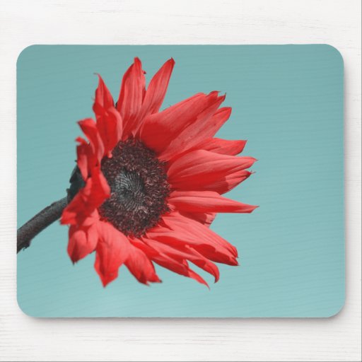 Red flower mousepad