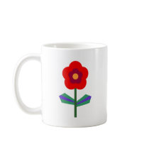 Red Flower mugs