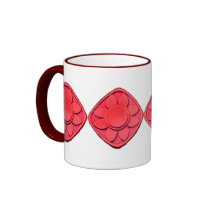 Red flower mugs by DonnaGrayson Red flower mugs