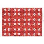 Red flower pattern cards
