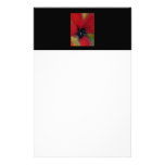 Red Flower, Poppy. Personalized Stationery