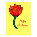Red Flower Postcard