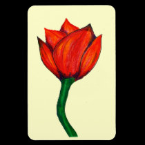 Red Flower Premium Flexi Magnet magnets