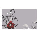 Red flower Profile Card business cards by coconutpie Red flower Profile Card business cards