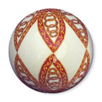 Red Flower Pysanka Magnet