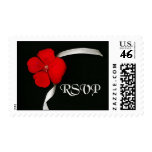 Red Flower  - RSVP postage