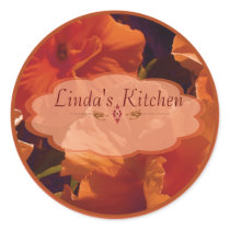 red flower spice jar labels stickers by Lisa_Dawn red flower spice jar labels stickers