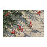 Red Flower, White Wall Canvas Print