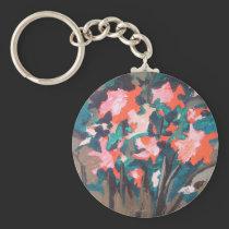 Red-flowered Shrub keychains