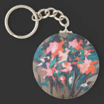 Red-flowered Shrub keychains