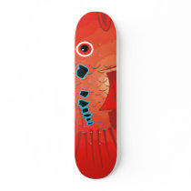 Red Flowerhorn Fish Custom Skateboard