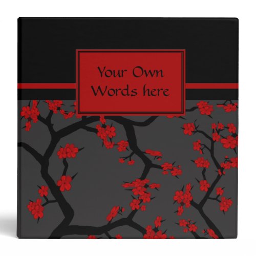 Red Flowers Album binder