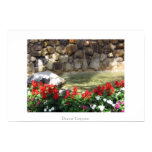 Red Flowers by a Pond Poster and Print posters