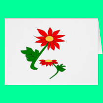red flowers cards