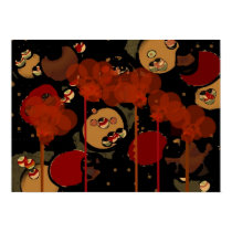 Red Flowers in the Sun Poster posters by MyOtherPlanet Red Flowers in the Sun Poster posters