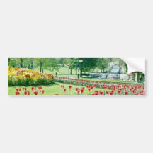 Red Flowers in Valley Gardens, Harrogate, England Bumper Sticker