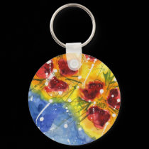 Red Flowers keychains