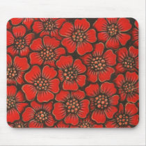 red flowers mousepads
