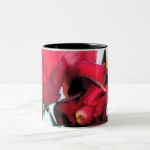 Red Flowers Mugs