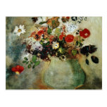Red Flowers, Odilon Redon flowers Postcards