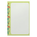 Red Flowers on Vine Stationery Paper
