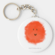 Red Fluffy Critter Key Chains