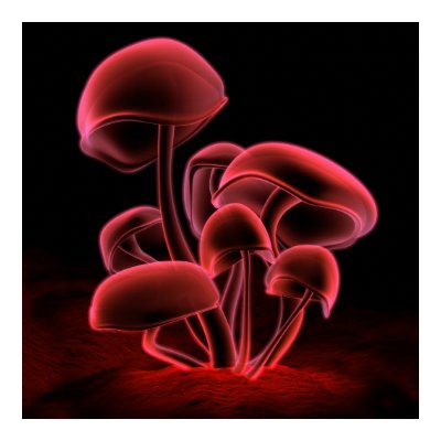 Red Fluorescence (Square) Poster by digitalblasphemy