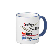 Red Flute Blue Flute Mug
